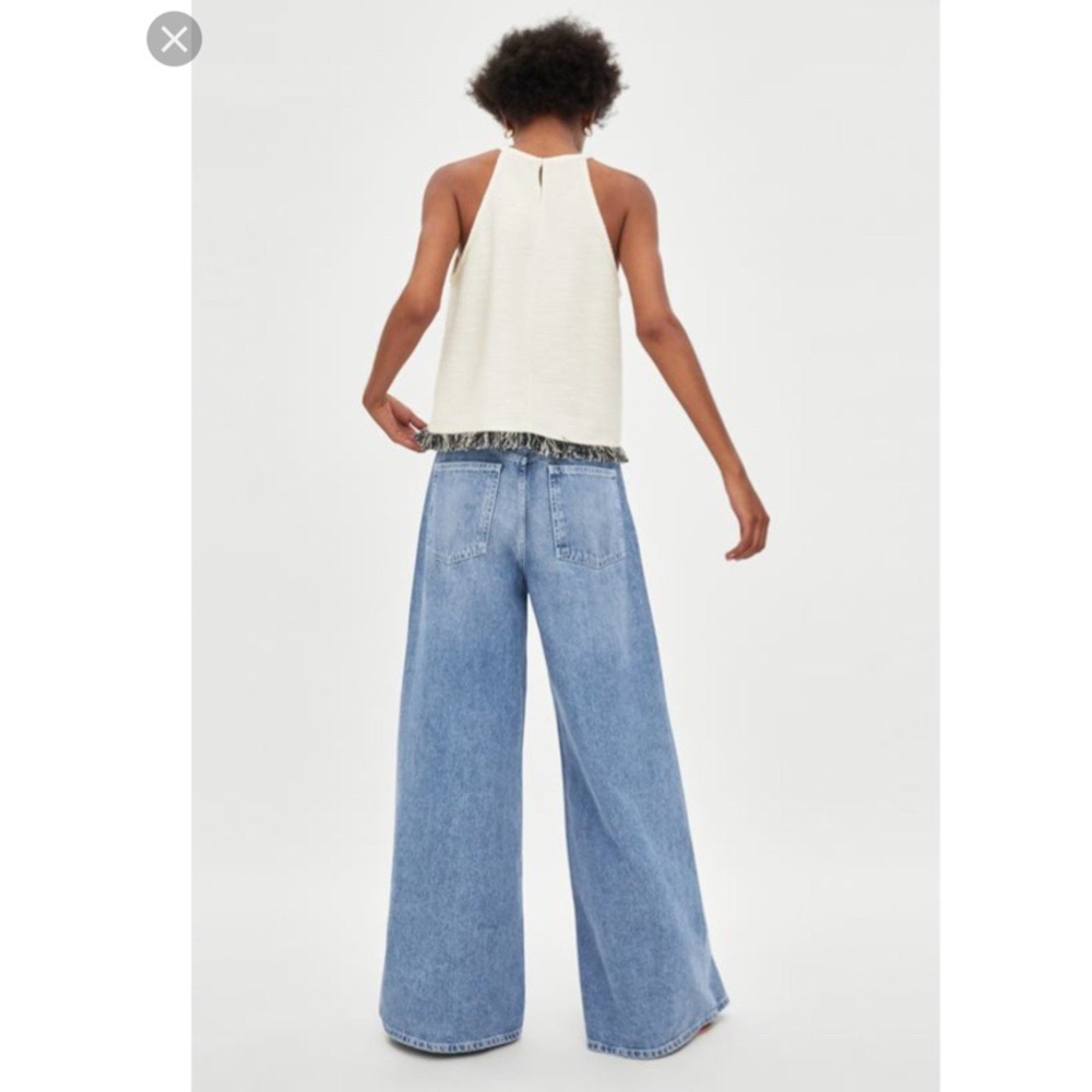 ✨Zara TRF tweed halter w/fringe hem szL - Picture 6 of 8